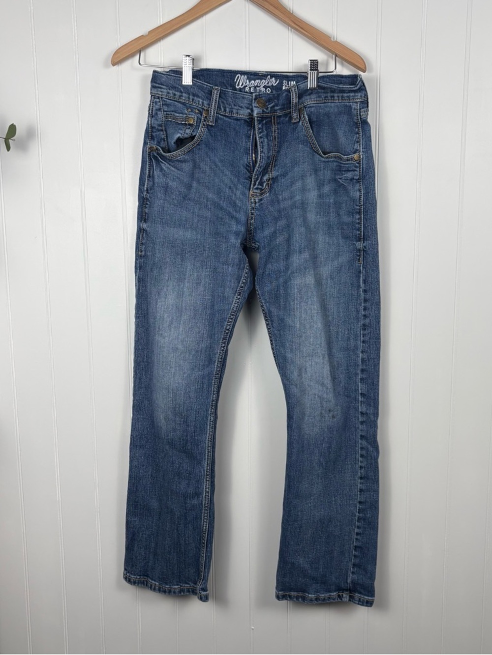 Wrangler Retro Slim Boot Jeans 31x30 Vintage Wash Western‎ Denim